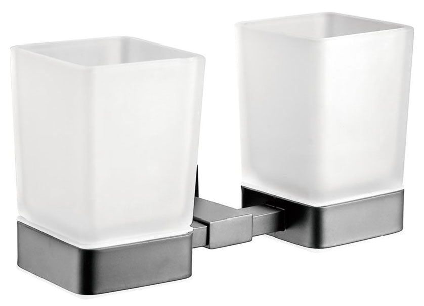 

Стакан с держателем Belz двойной B904/вороненая сталь (B90408)