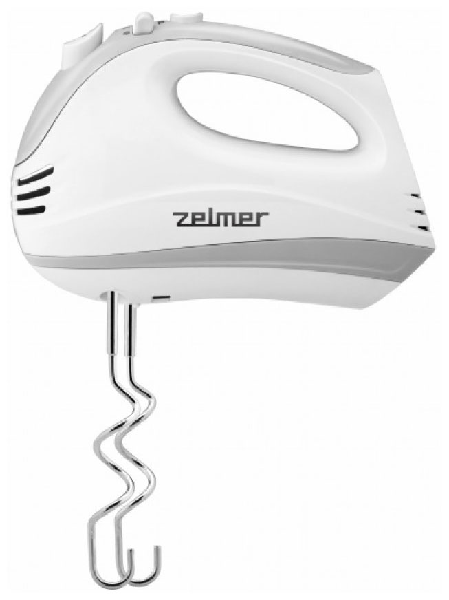 Изображение товара Миксер Zelmer ZHM1650 ручной мощный 400 Вт 5 скоростей с насадками белый