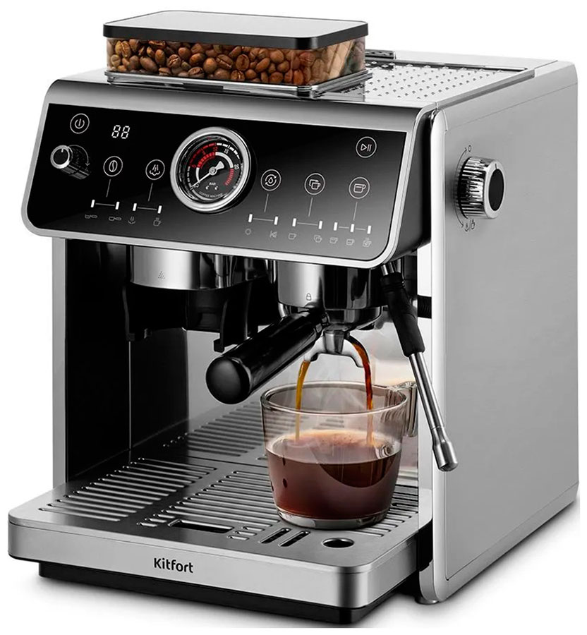 

Кофейная станция Kitfort КТ-7321, Серебристый/черный