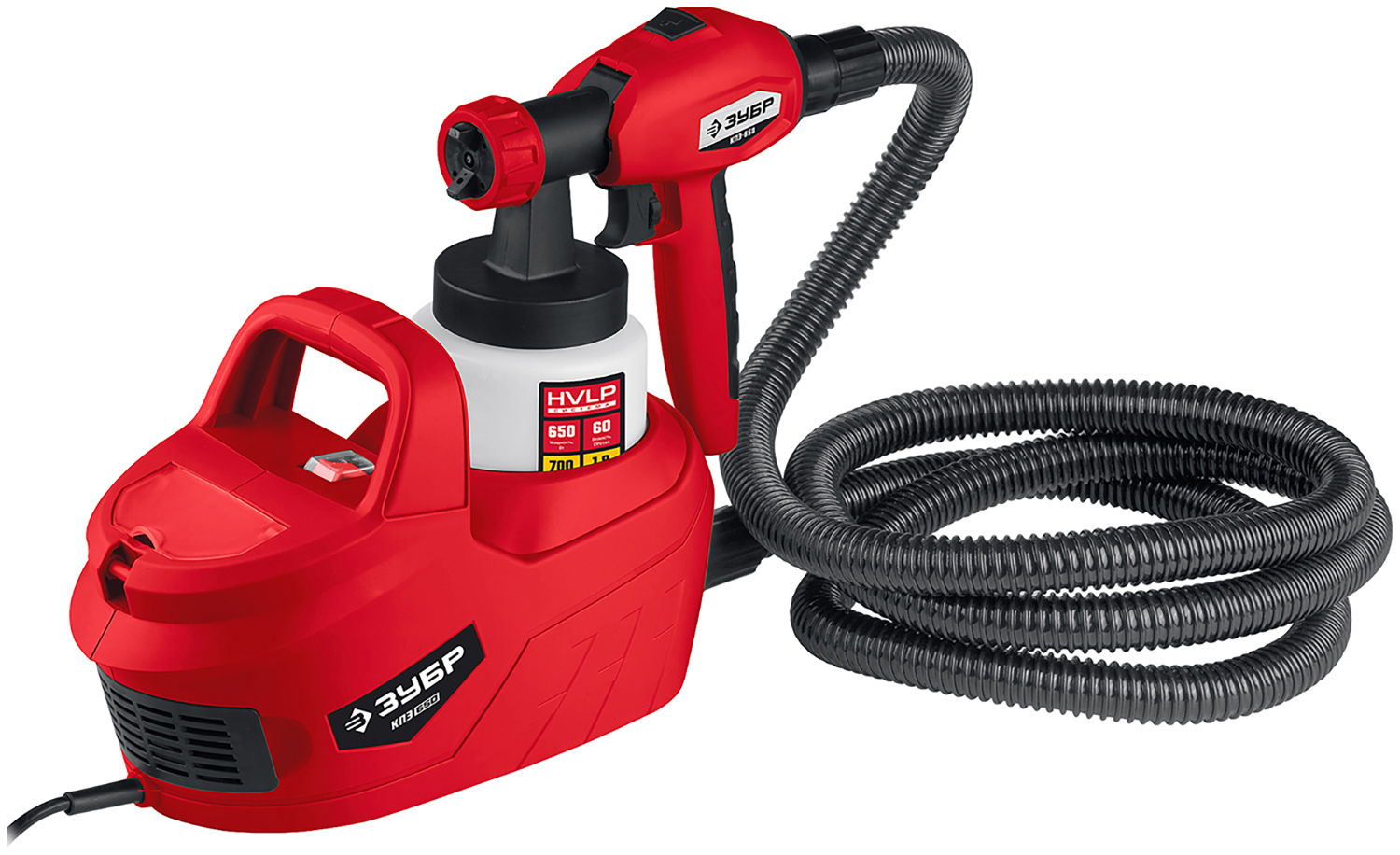 Изображение товара Краскопульт Зубр КПЭ-650 HVLP электрический