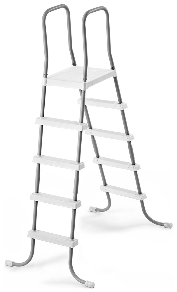 Изображение товара Лестница для бассейна BestWay со съемными ступенями, 122 см, серый цвет