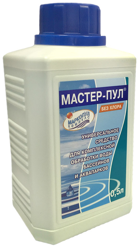 Средство для очистки Маркопул МАСТЕР-ПУЛ Кемиклс 0,5л бутылка, 4 в 1 М19
