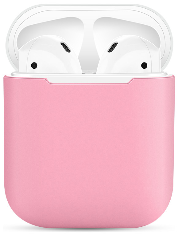 Чехол силиконовый Eva для наушников Apple AirPods 1/2 - Розовый/Белый (CBAP03PW) силиконовый чехол 1 3mm для apple airpods белый