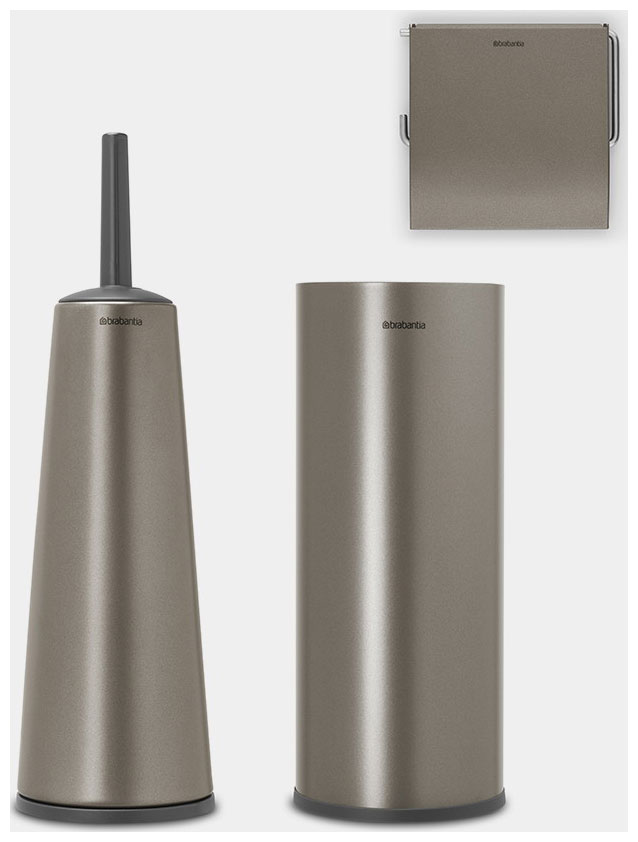 Изображение товара Набор аксессуаров Brabantia ReNew 3пр платиновый для ванной и туалета