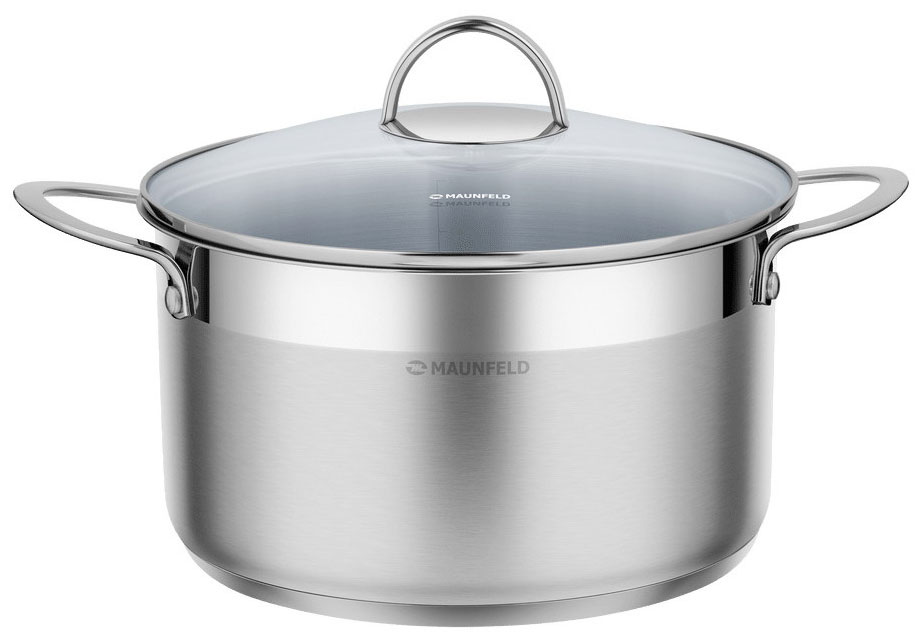 Изображение товара Кастрюля Maunfeld GERDA 24 см из нержавеющей стали с стеклянной крышкой