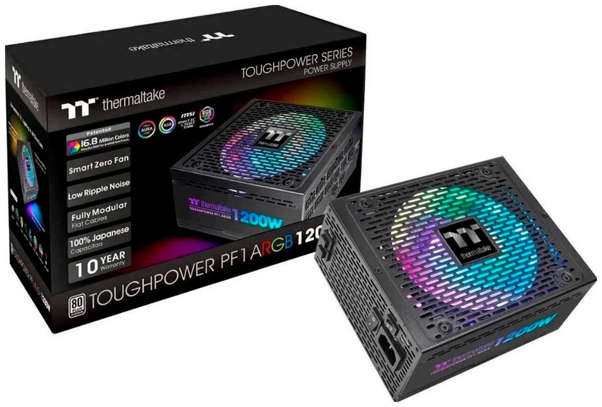 Изображение товара Блок питания Thermaltake Toughpower GF1 ARGB 1200W 80+ Gold высокое качество