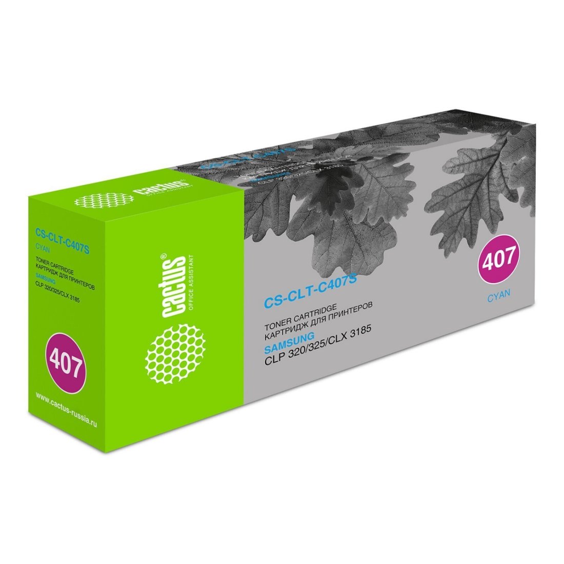Изображение товара Картридж лазерный Cactus CS-CLT-C407S CLT-C407S голубой (1000стр.) для Samsung CLP320/320n/325/CLX3185/3185n/3185fn