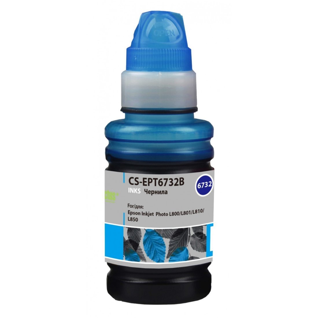 Изображение товара Чернила Cactus CS-EPT6732B T6732 голубой 100мл для Epson Epson L800/L810/L850/L1800