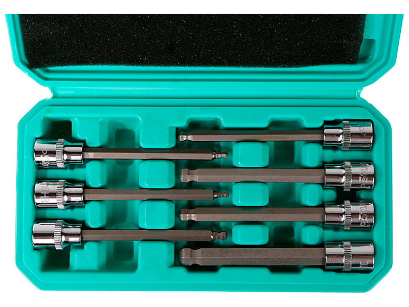 Изображение товара Набор головок Sturm! 1045-18-B7-110, 3/8, 110 мм, 7 штук, в кейсе
