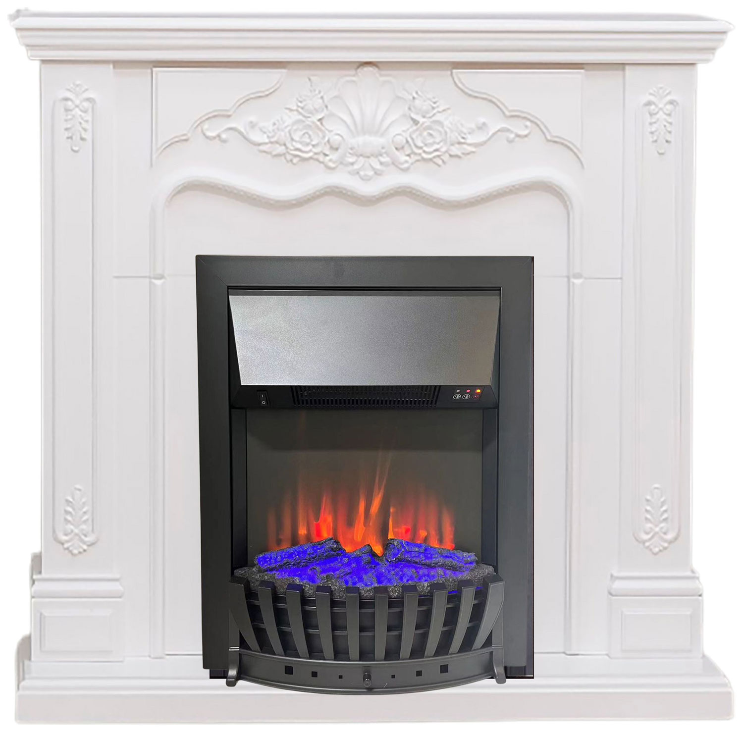 

Каминокомплект Elekam Victoria белый с очагом Velar F2020G2