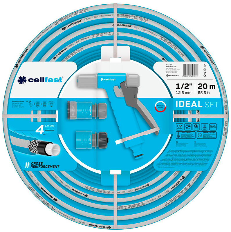 Изображение товара Поливочный набор Cellfast IDEAL 1/2, 20 m (10-280)