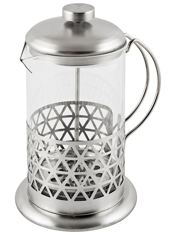 

Френч-пресс Mallony Rombo, 800 мл (005487), Серебристый/прозрачный