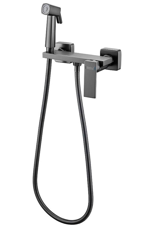 

Гигиенический душ со смесителем Haiba оружейная сталь (HB5517-3)