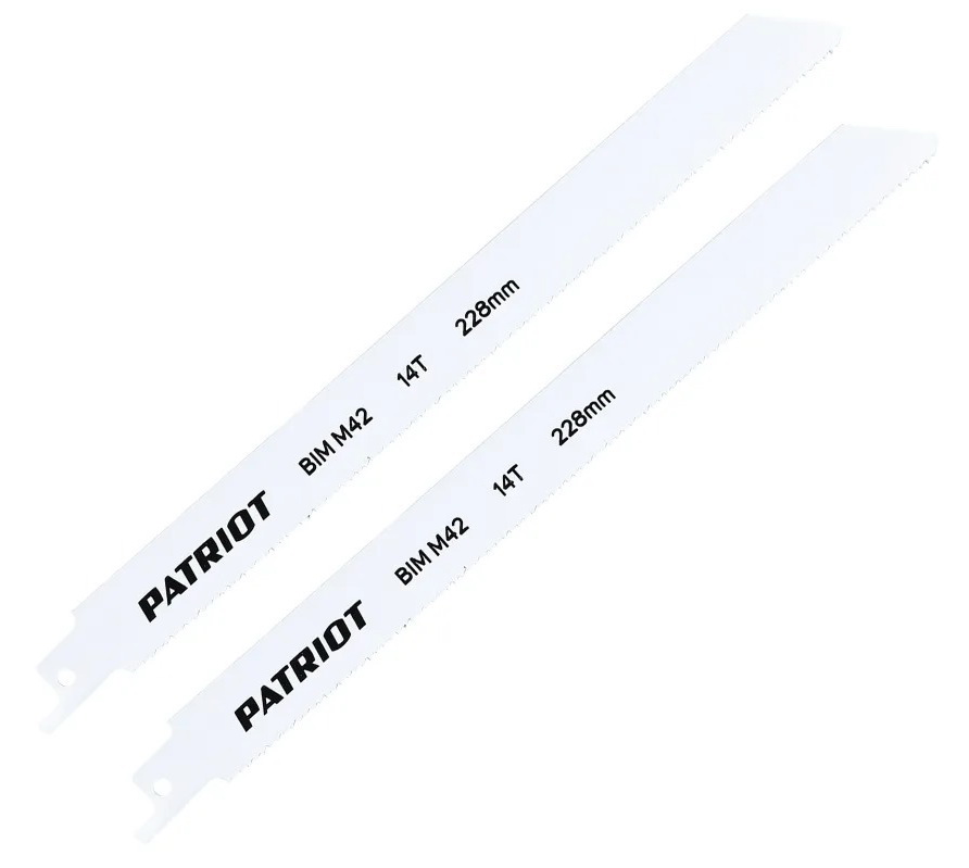 Изображение товара Пильное полотно Patriot для сабельной пилы, по металлу, 228*19*0.92 мм, 14T, 2 шт. (814010512)