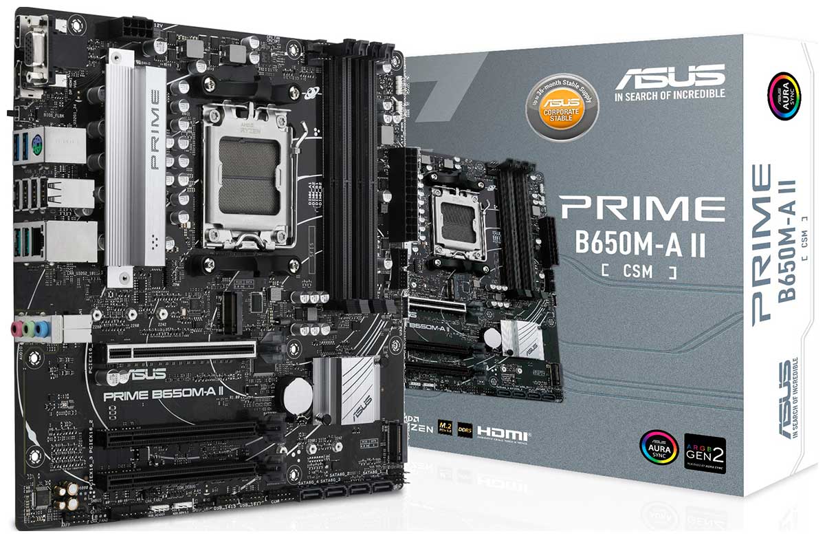 

Материнская плата Asus PRIME B650M-A II-CSM (AM5, mATX), Черный