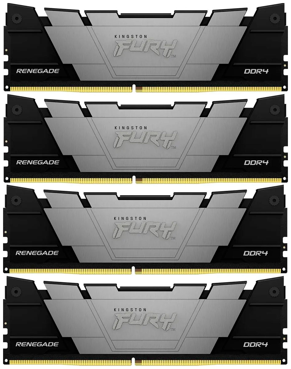 Изображение товара Оперативная память Kingston DDR4 128GB (4x32GB) 3600MHz FURY Renegade Black (KF436C18RB2K4/128)
