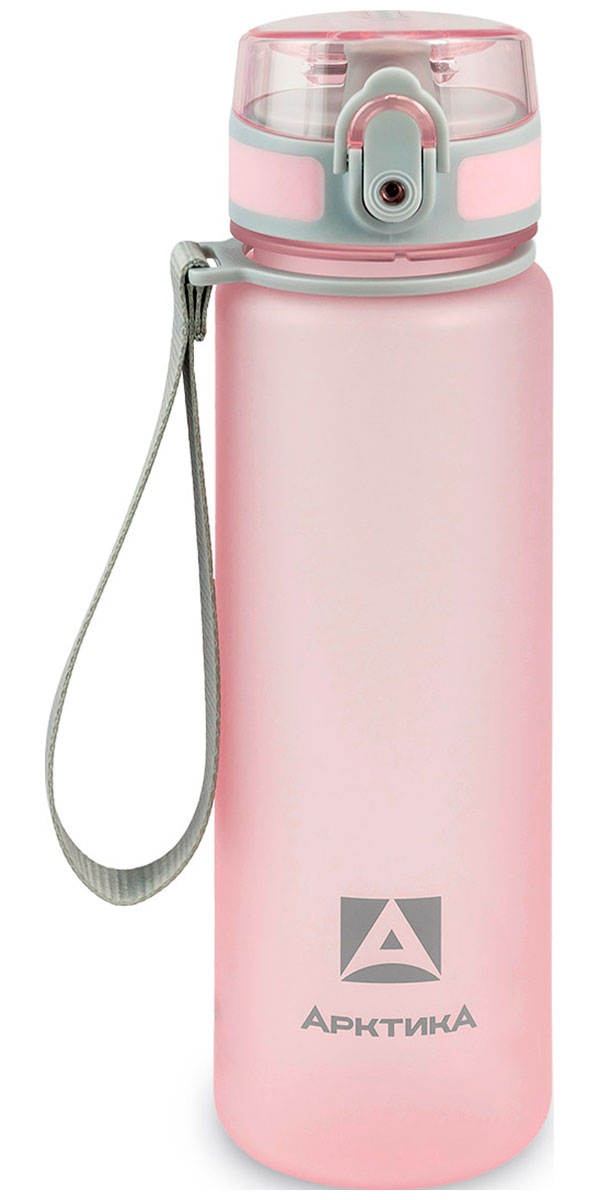 Изображение товара Бутылка тритановая Арктика 500 мл розовая матовая, с ситечком (арт. 720-500)