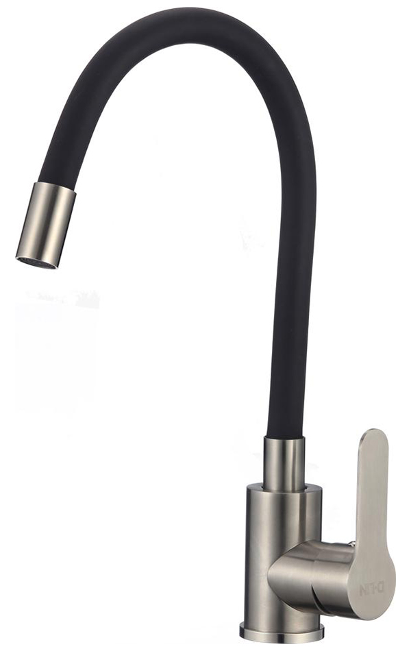 

Смеситель для кухни с гибким изливом D-Lin сатин/черный (H155316-1)