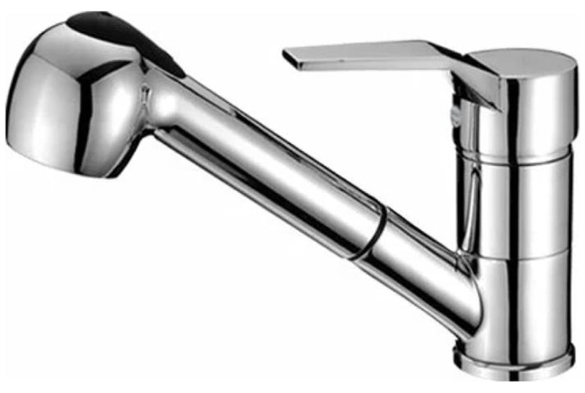Изображение товара Смеситель для кухни D-Lin с выдвижным изливом, хром (D158403)