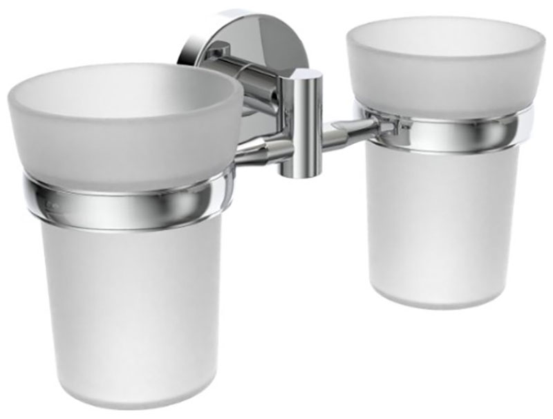 Изображение товара Стакан для ванной комнаты двойной D-Lin D100, хром (D212100)