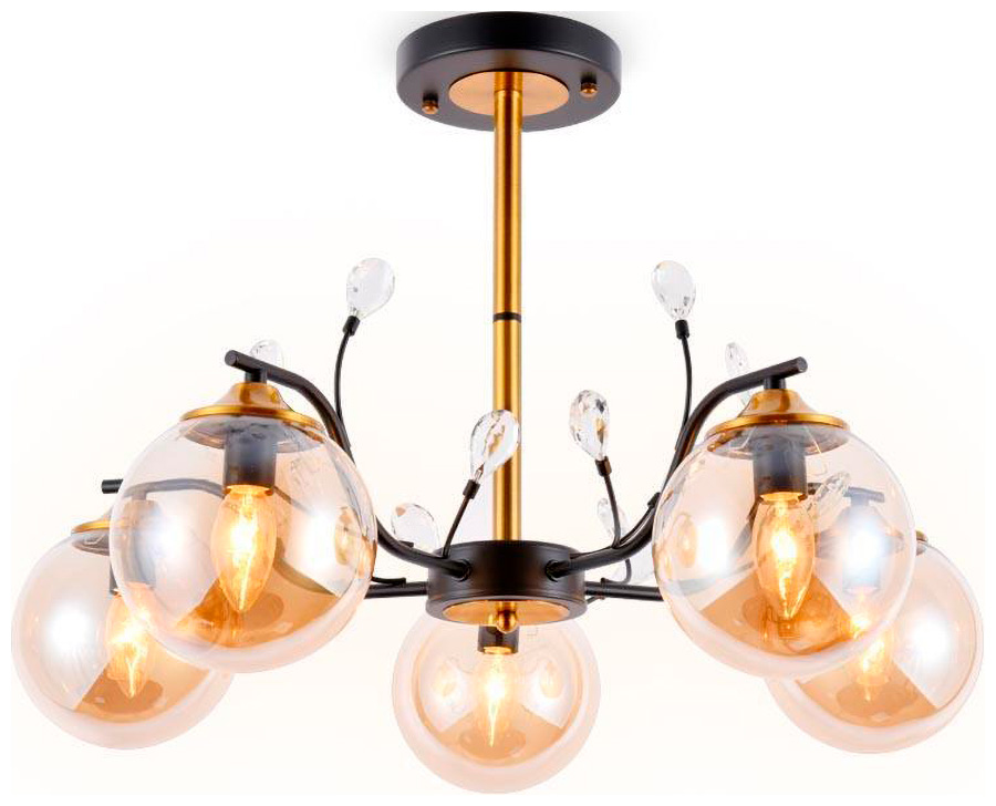 Изображение товара Потолочная люстра Ambrella Light Traditional TR9072 для кухни модерн 5 ламп янтарь IP20