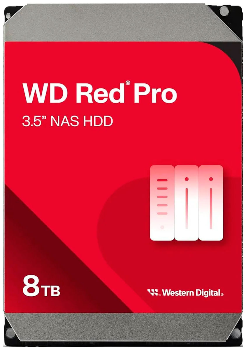 Изображение товара Жесткий диск Western Digital 3.5 8TB NAS Red Pro SATA 7200rpm 256Mb (WD8005FFBX)