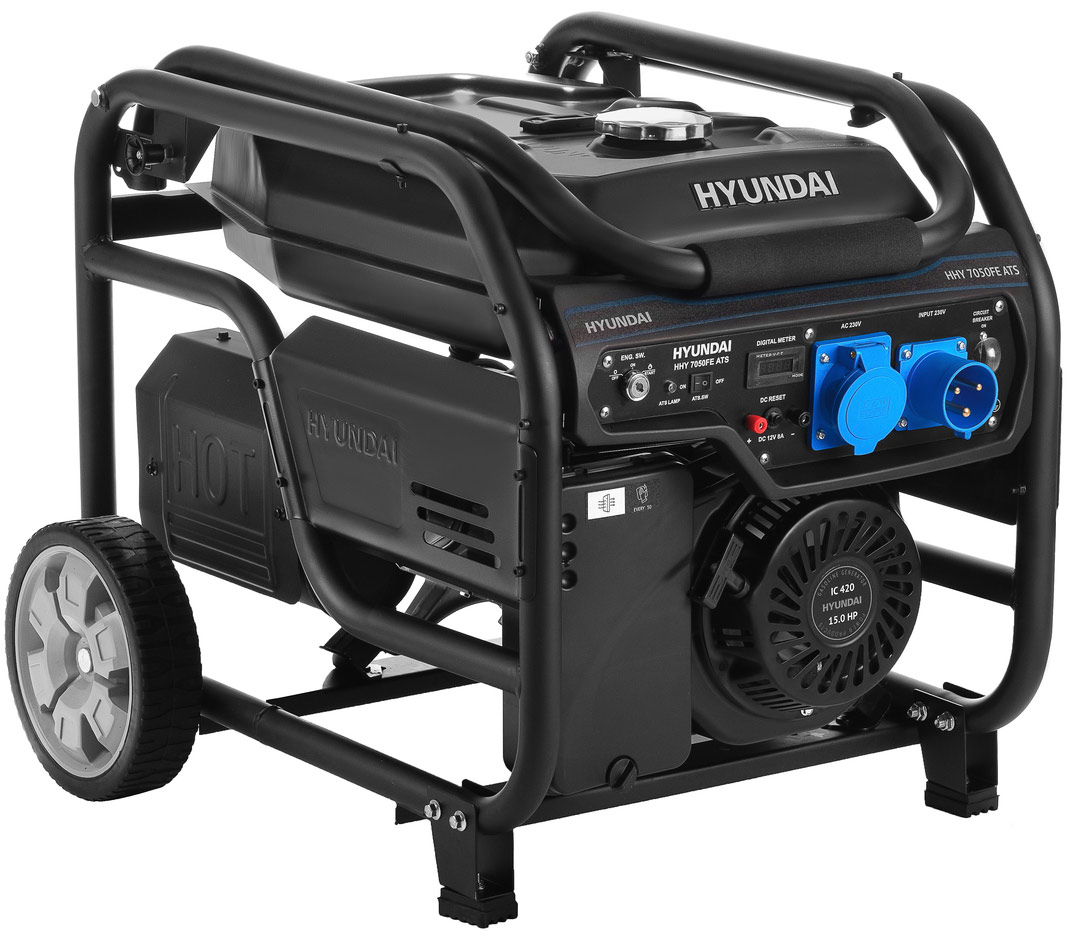 Изображение товара Генератор бензиновый Hyundai HHY 7050FE ATS