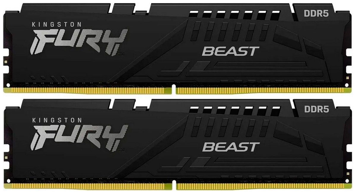 

Оперативная память Kingston DDR5 32GB (2x16GB) 6000MHz FURY (KF560C36BBE2K2-32), Черный