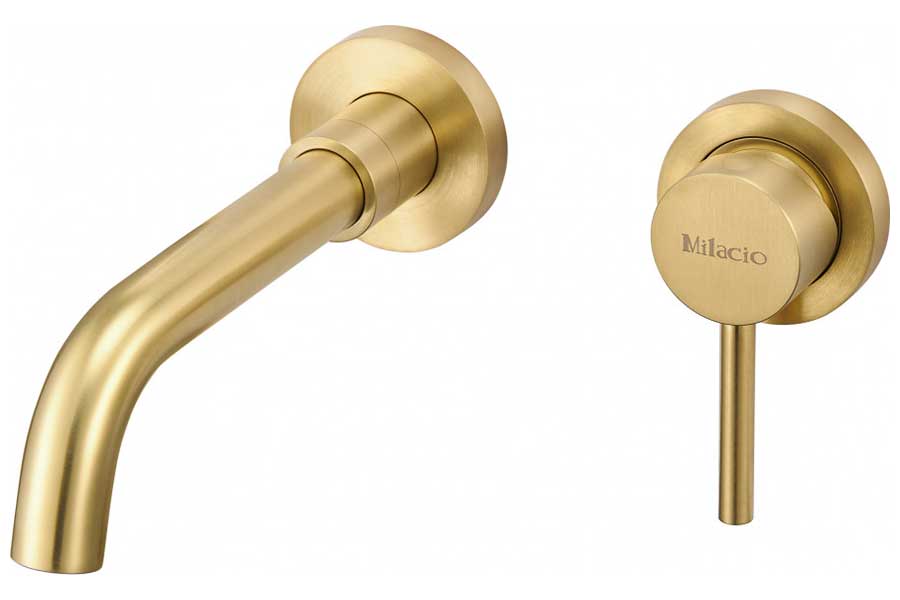 Изображение товара Смеситель для раковины Milacio Ultra настенный золото 20790р
