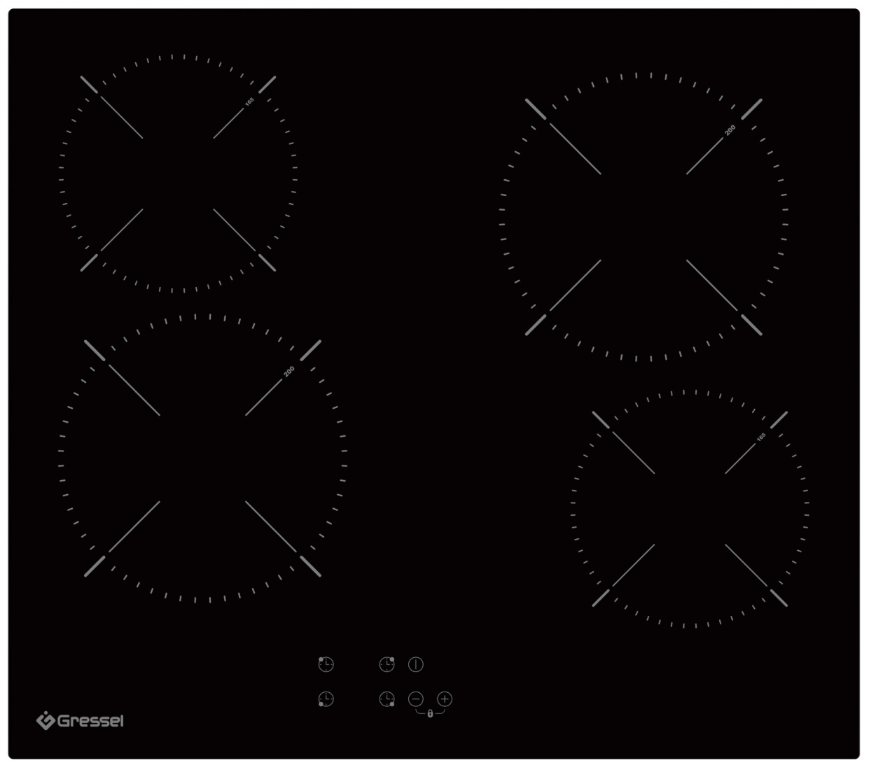 

Электрическая варочная панель Gressel U60D14S000, Черный