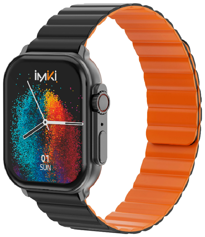 Изображение товара Смарт-часы iMIKI SF1 черные с Super AMOLED дисплеем и мониторингом здоровья