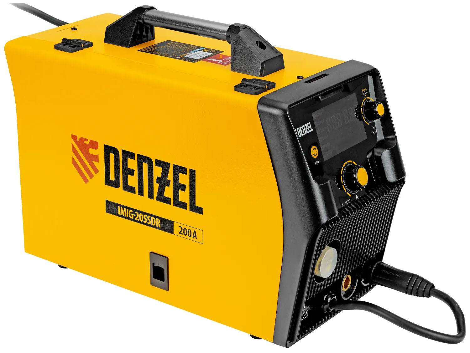 Изображение товара Сварочный аппарат Denzel IMIG-205SDR 200 А для MIG MMA TIG сварки с регулировками
