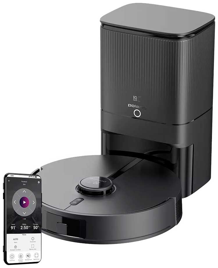 

Робот-пылесос Polaris PVCRDC 5006, WIFI, IQ Home, черный