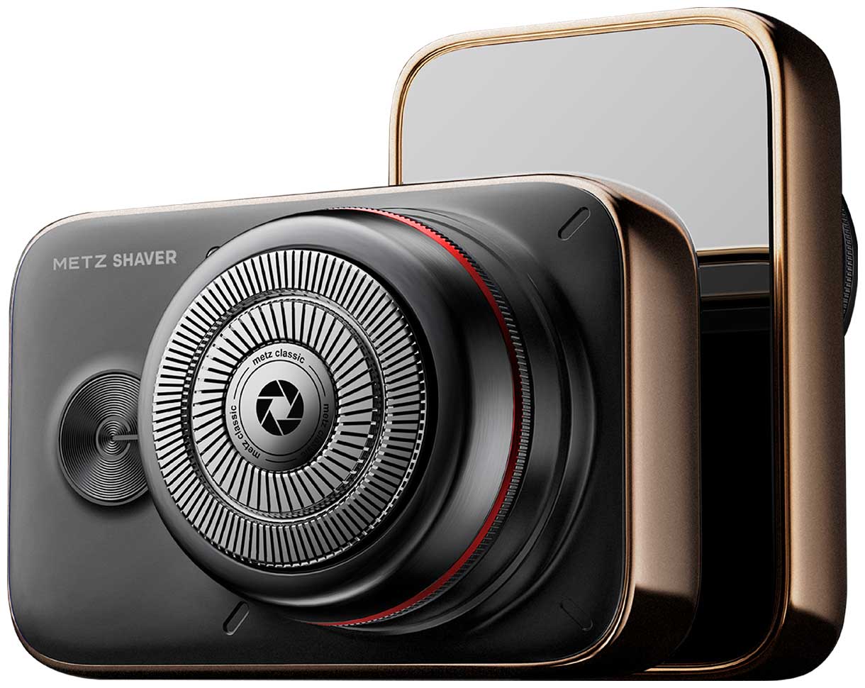 

Бритва Metz by Skyworth Camerist with leather case, золотой (MZDF013), Черно-серый/золотой