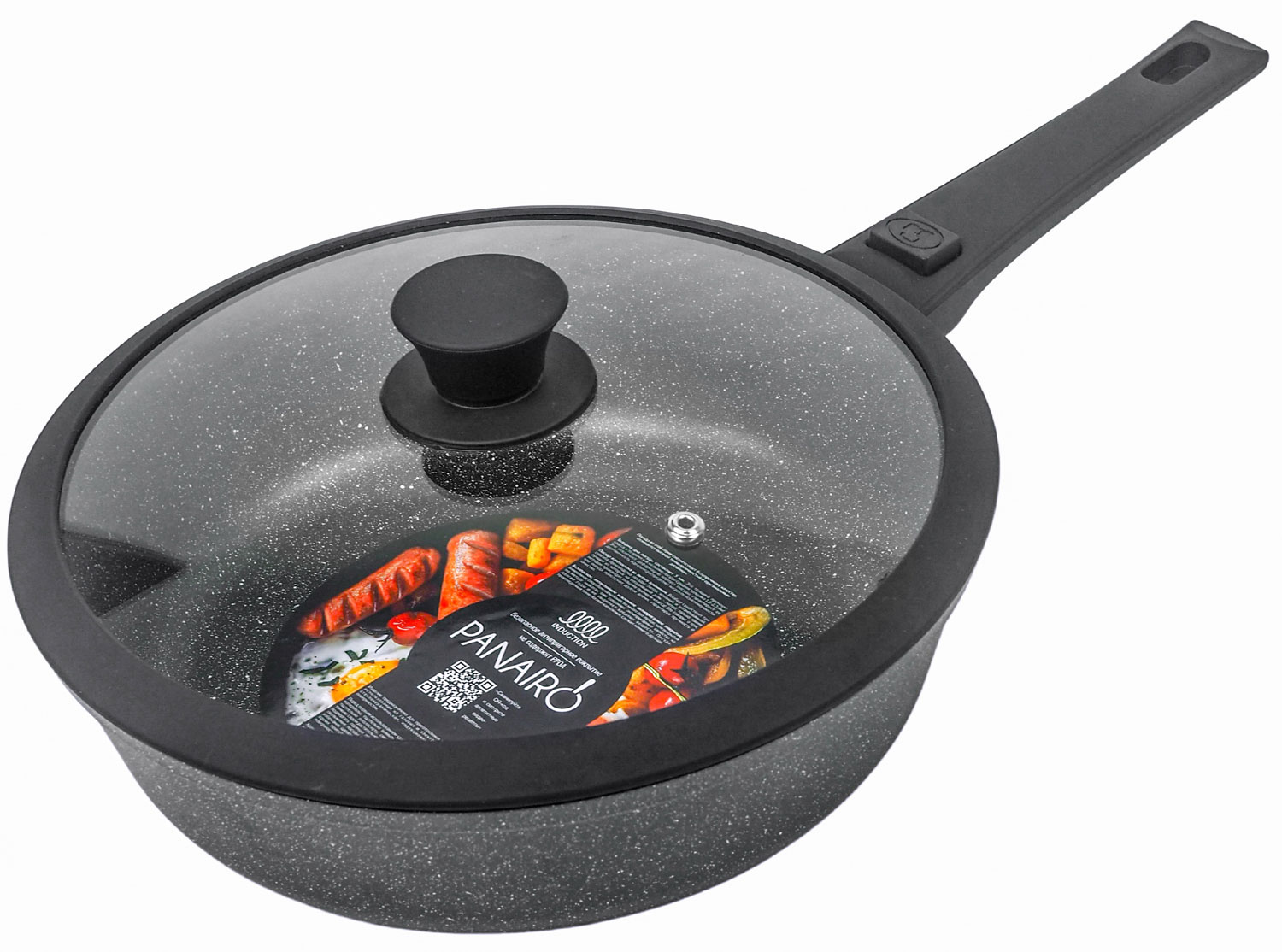 

Сковорода Panairo Expa induction, 28 см, c крышкой и съемной ручкой, индукция (Exp-28-G-S-K.sill-I)
