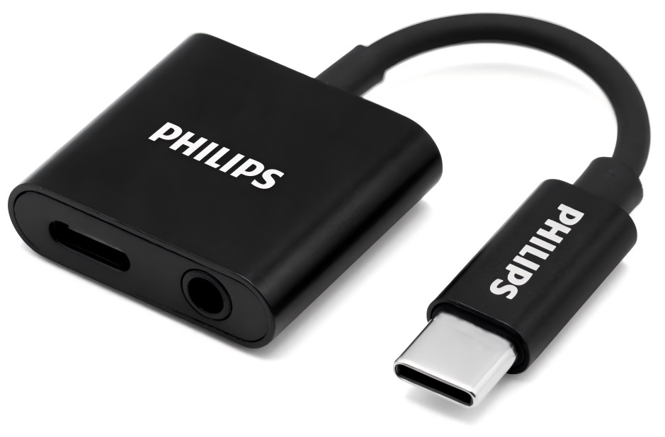 Стерео адаптер Philips USB-C male-3.5 female, с поддержкой зарядки, 0.05 м (SWA3021) Стерео адаптер Philips USB-C male-3.5 female, с поддержкой зарядки, 0.05 м (SWA3021)