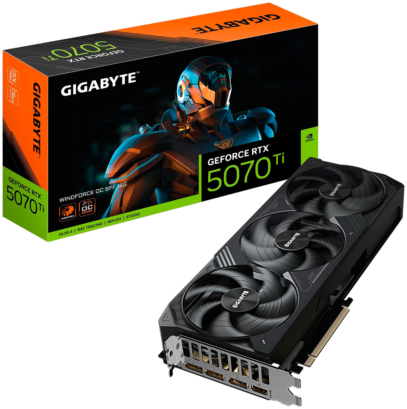 Видеокарта Gigabyte GeForce RTX 5070 Ti WINDFORCE OC SFF 16GB (GV-N507TWF3OC-16GD) Видеокарта Gigabyte GeForce RTX 5070 Ti WINDFORCE OC SFF 16GB (GV-N507TWF3OC-16GD)