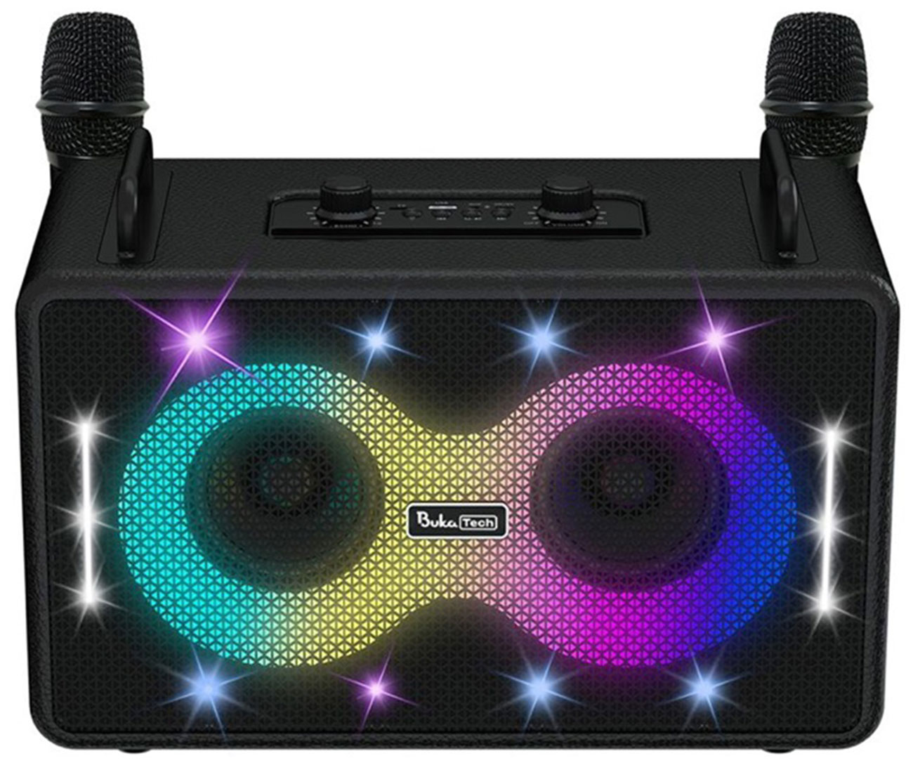 Изображение товара Портативная акустика BukaTech Patty с двумя микрофонами черная 35 Вт Bluetooth