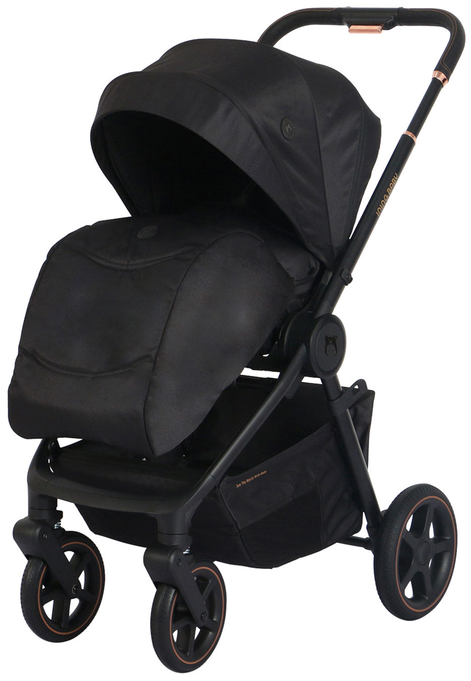 Изображение товара Коляска 2 в 1 Ining Baby 773 F Black