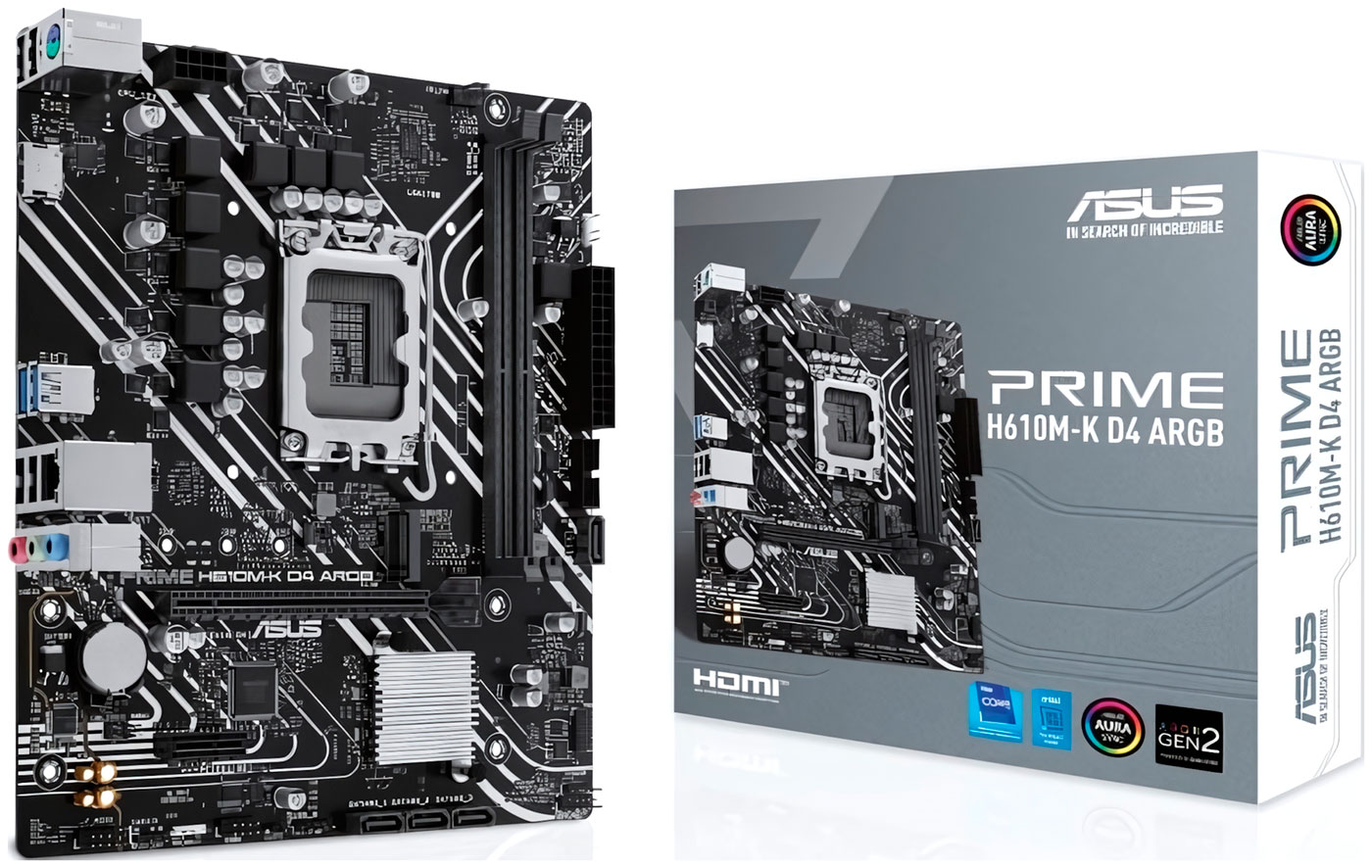 Изображение товара Материнская плата Asus PRIME H610M-K D4 ARGB (LGA1700, mATX)