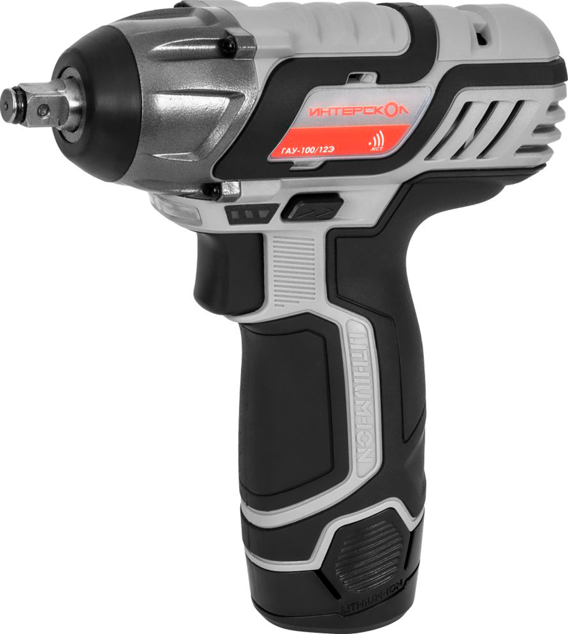 Изображение товара Ударный аккумуляторный гайковерт Интерскол ГАУ-100/12Э АПИ-Т (Li-ion, кейс, 2 аккум., 20 Ач) 807.2.2.70