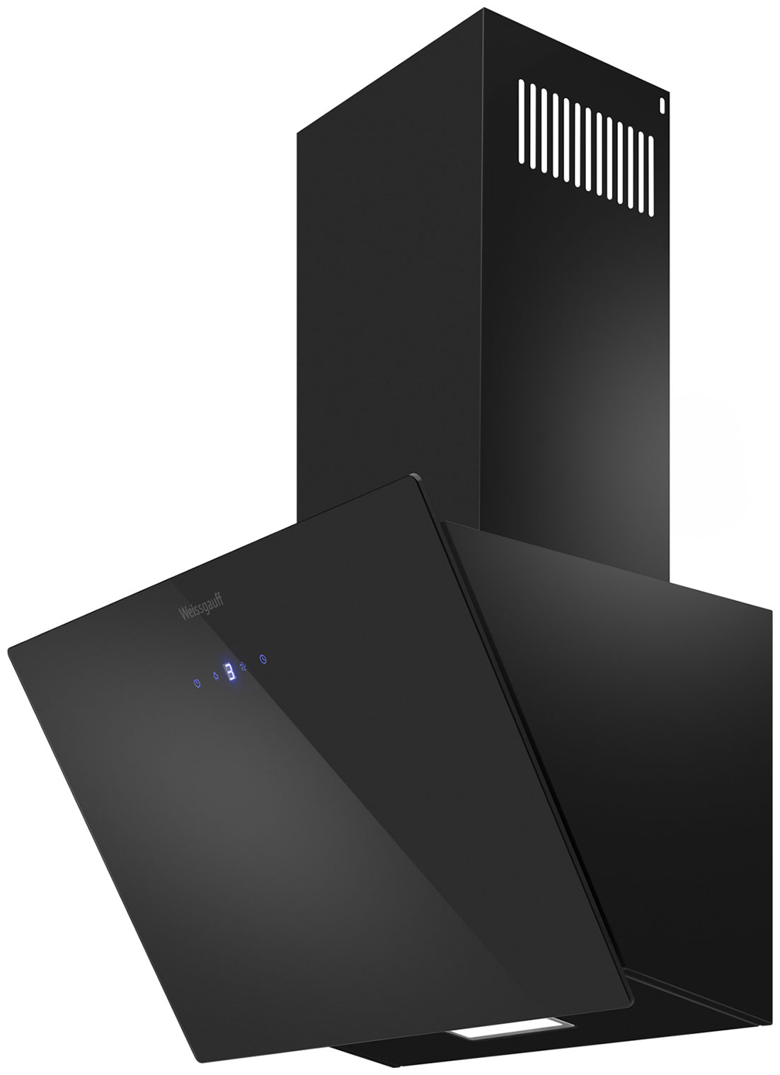 Изображение товара Вытяжка Weissgauff Yota 500 Touch Black Glass наклонная высокая мощность