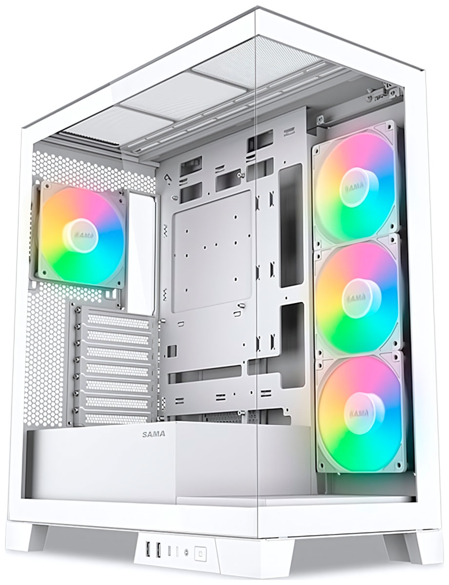 Изображение товара Компьютерный корпус Sama V50 White (V50-WHADA4X1-GL)