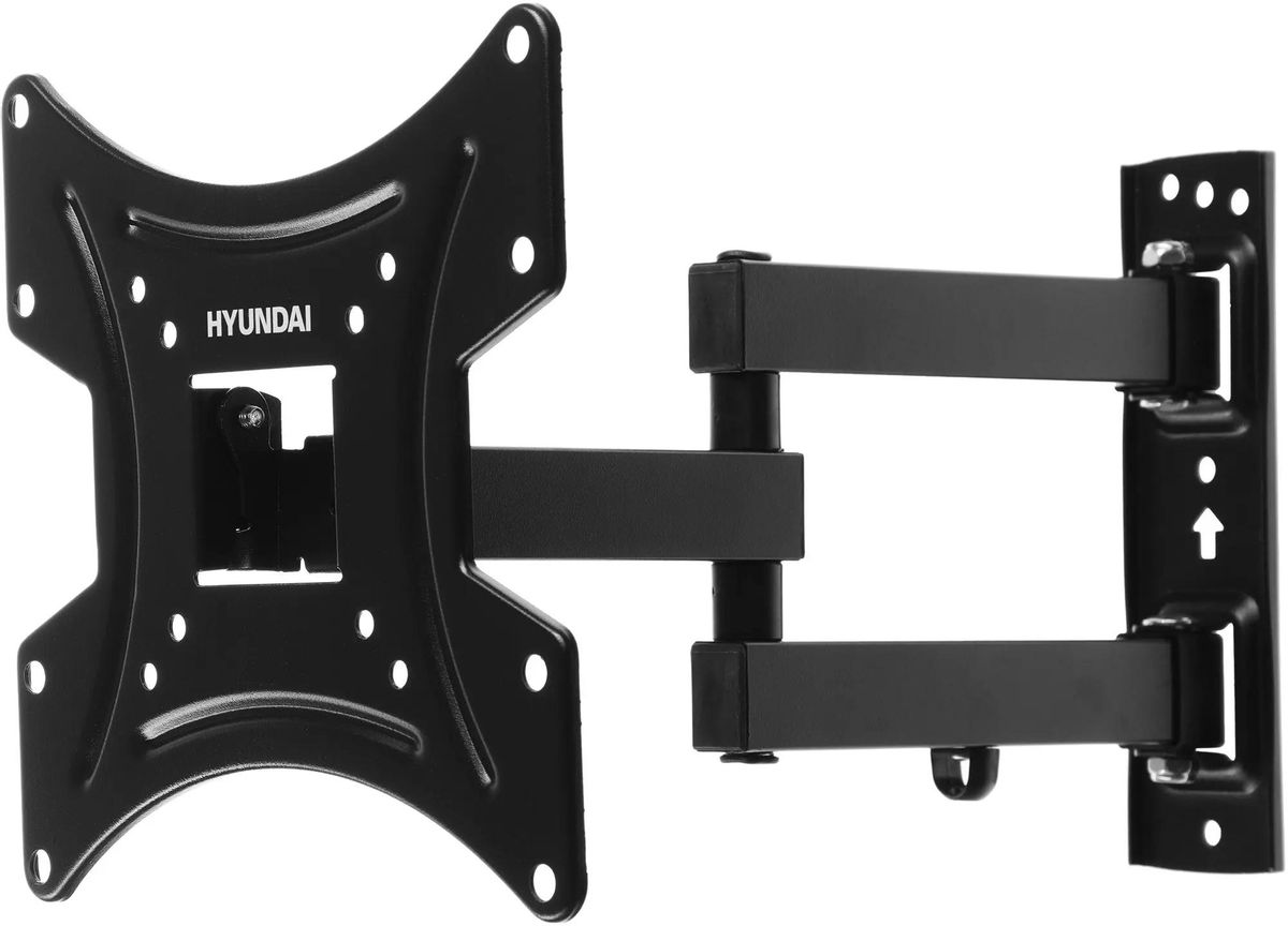 Изображение товара Кронштейн для телевизора Hyundai GL-N2 черный поворотно-наклонный для диагоналей 20-48 дюймов