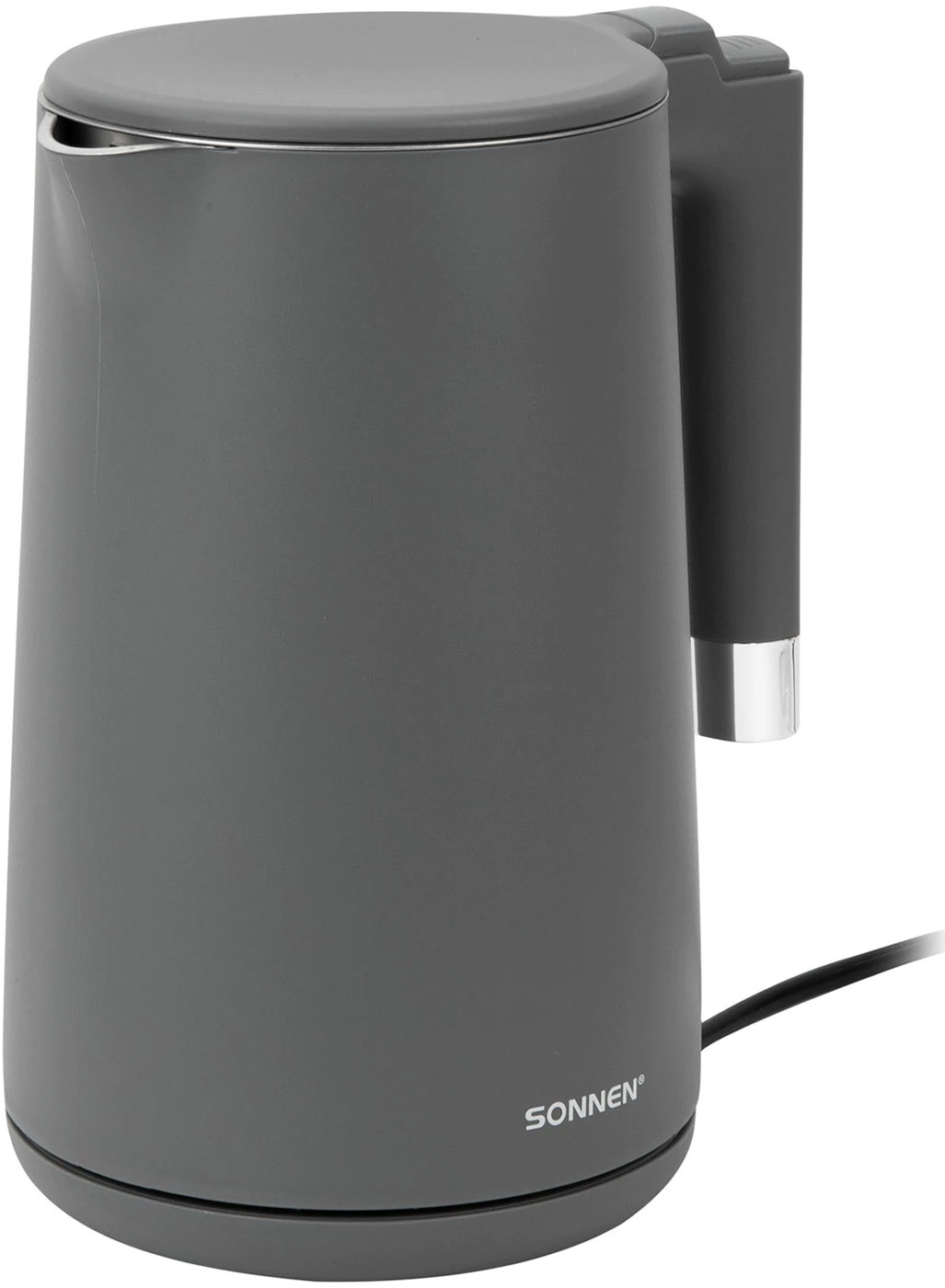Изображение товара Электрический чайник Sonnen KT-8719G 1.5 л 2200 Вт графит безопасный и стильный