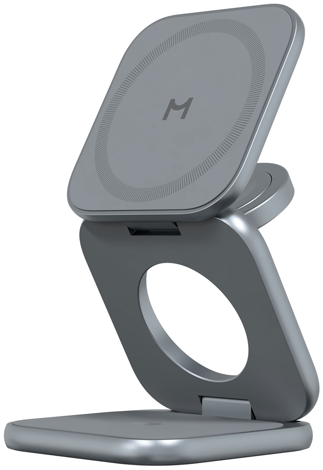 

Складное беспроводное зарядное устройство 3 в 1 Magssory Fold Ultra для Apple с магнитами, с поддержкой Qi2.2, midnight, Миднайт