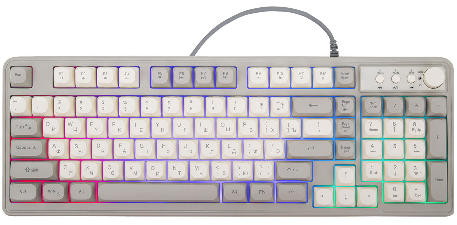 Изображение товара Клавиатура Sonnen K620 белая/серая (513950) Изображение товара Клавиатура Sonnen K620 белая/серая (513950)