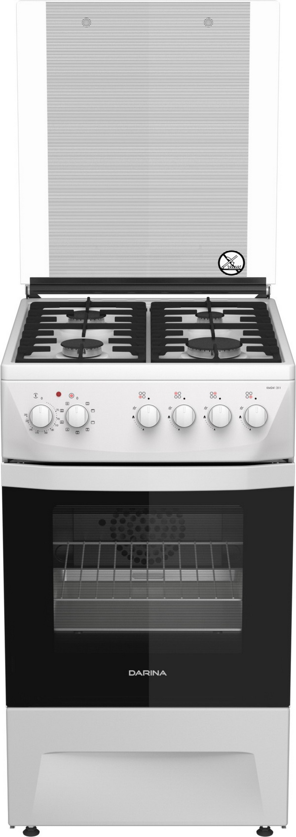 Изображение товара Комбинированная плита Darina 1D1 KM 241 311 W белая электрическая газовая