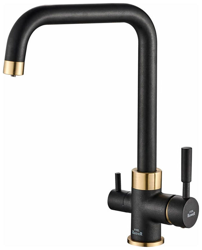 Изображение товара Кухонный смеситель Zorg SH 715 BLACK BR 2 в 1 с технологией двойного канала