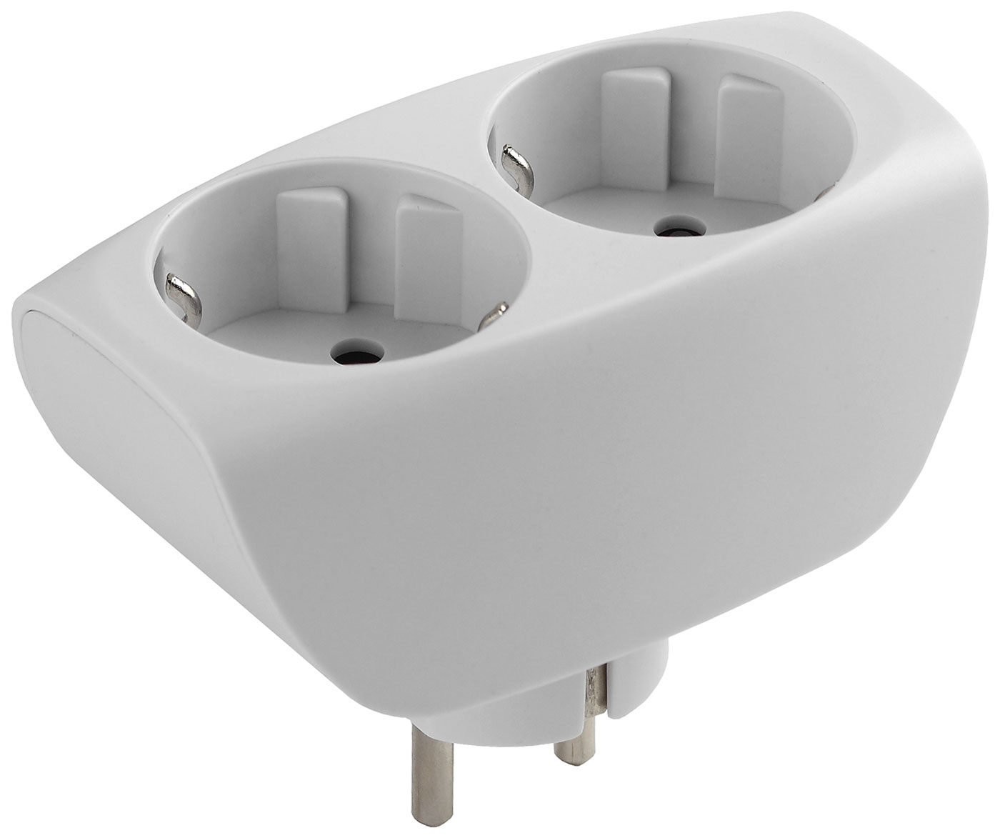 

Тройник ЭРА SP-2e-W 2 гнезда с заземлением со шторками плоский 16А белый